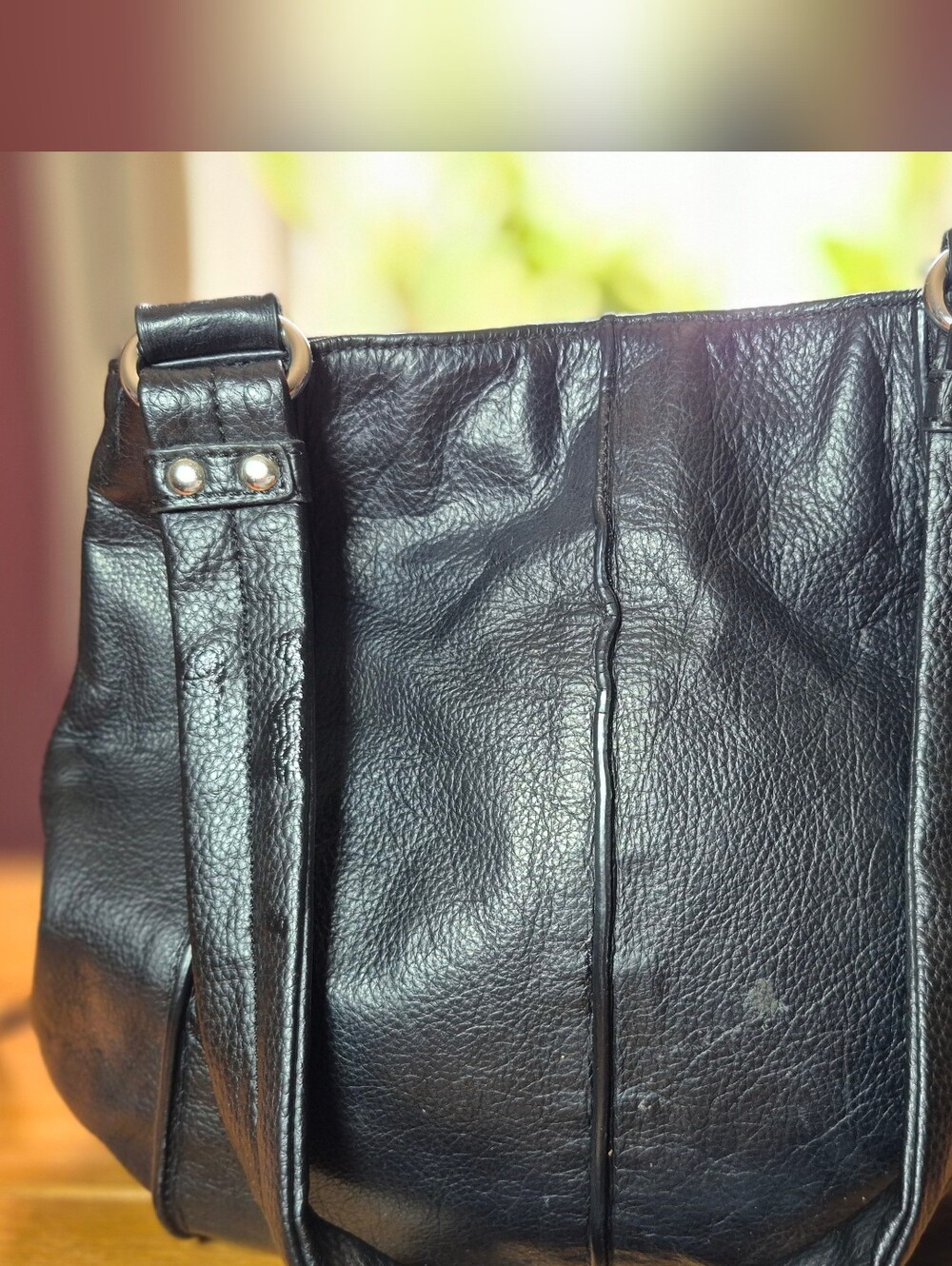 Tignanello‎ Black Pebbled Leather HoBo Shoulder Bag - Picture 3 of 11